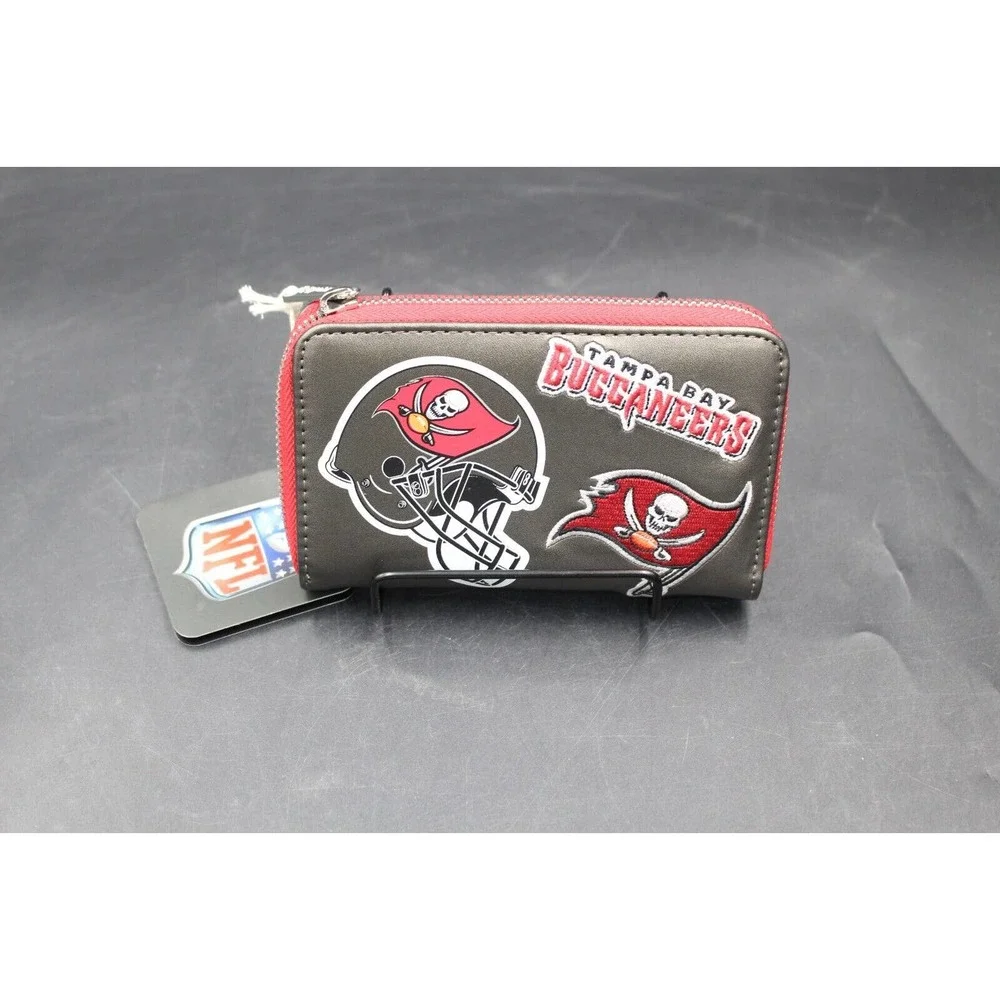 Loungefly NFL Tampa Bay Buccaneers Patches Zip Around Wallet Wallet NWT